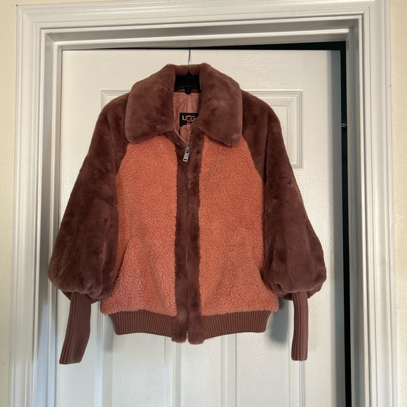 UGG Augusta Sherpa Baseball Jacket - Picture 1 of 5